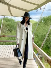 高級感ある秋用ロングコート【ゆったりしたシルエット・厚手・膝下丈】