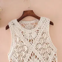 ファッションニットベスト【女性用・ルーズフィット・ショート丈・厚手】