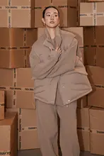 おしゃれなベスト付きレディース秋冬用カジュアルウェアとパンツ（セットアップ対応）