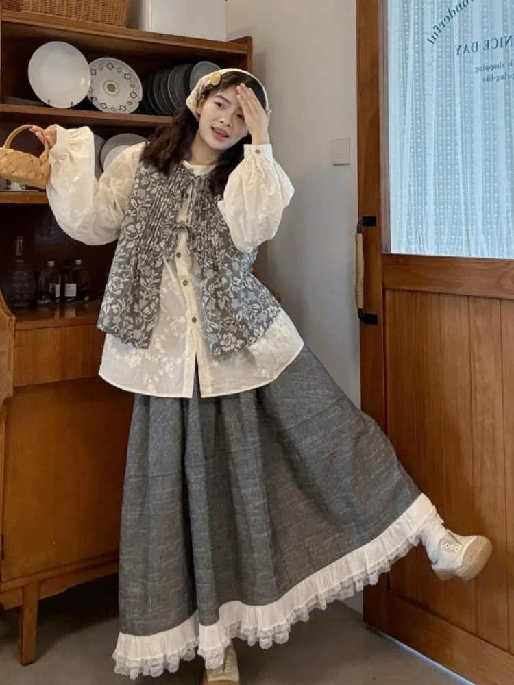 49日の服：フレンチ風ヴィンテージデザインのシャツとリボンベストセットの実用性と選定ガイド
