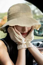 涼感素材使用！指ぬきデザインのUVカット運転用手袋【タッチパネル対応・夏用・ショートタイプ】