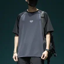 蜂巣デザインのアイスシルク半袖Tシャツ【メンズ・ゆったりフィット・通気性・速乾性・スポーツ用】