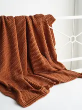 毛糸ブランケット 一人用リラックスブランケット 夏用 ニット ジャングルイエロー