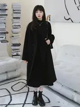 秋冬用 レディース ゆったりダブルフェイスウールコート【クラシックデザイン・アカデミックスタイル】