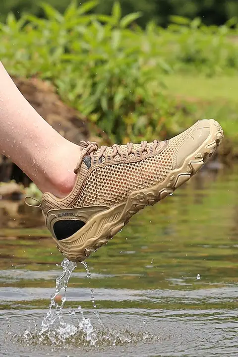 HANTU メンズ夏用軽量ハイキングシューズ【メッシュ・通気性・防滑・耐摩耗】