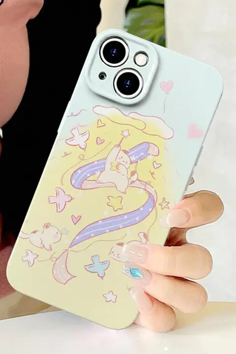 スマホケース 猫 リボン 可愛い ソフト iPhone対応