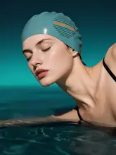 WATERTIME 長髪用シリコン製スイミングキャップ【防水・弾力性・男女兼用】