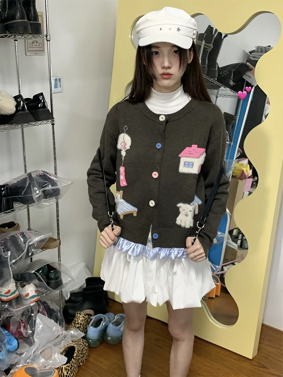 ニット ツイード と ニット 網目 で悩むなら、このホワイトニットカーディガンが救う！