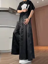国風デザイン氷絲パンツ【夏用・ゆったりストレート・古風漢服対応】