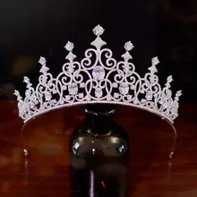 豪華なビジュー付きクラウン【ビンテージスタイル・ウェディングヘッドアクセサリー】