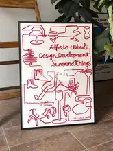 北欧のミニマリストスタイルの衣料品店の壁装飾絵画
