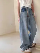 女の子用 ジーンズ【秋用・ルーズフィット・春秋対応・ストレートパンツ】