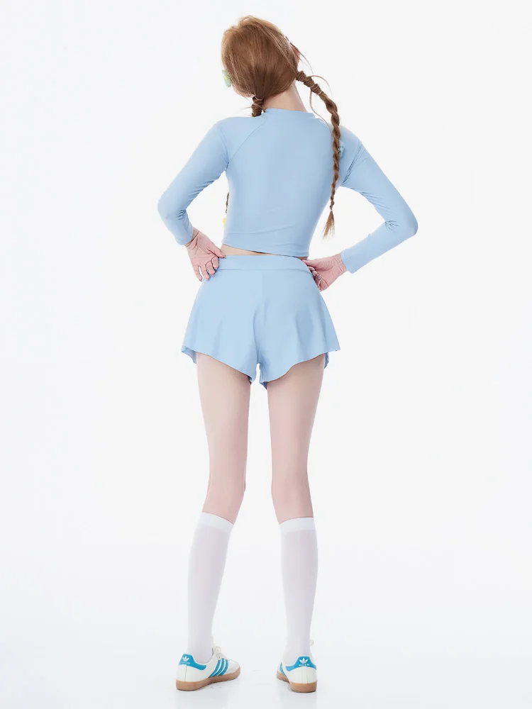 水陸両用ウェア レディース おすすめモデル：少女用水着【泡温泉・スリム効果・分体・長袖・紫外線対策・スポーツ用】（セットアップ対応）