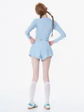 少女用水着【泡温泉・スリム効果・分体・長袖・紫外線対策・スポーツ用】（セットアップ対応）