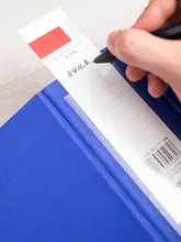 ファイルフォルダー 快労クリップ A4 二穴 厚手 整理 保管 穴開け可能 着脱可能