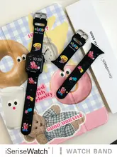 可愛い動物デザインのApple Watch用バンド【シリコン製・透湿性・夏用・女性向け】（セットアップ対応）