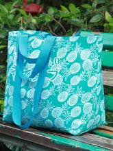 北欧風 シンプルなデザインの大容量エコバッグ【二つ手持ち・収納便利】
