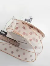 レトロドットメッシュリボン【幅広でDIY用・ファッションヘアアクセサリー】