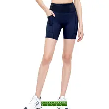 女性用スポーツランニングショートパンツ【高腰・スタイルアップ・ファスナー付きポケット】（セットアップ対応）