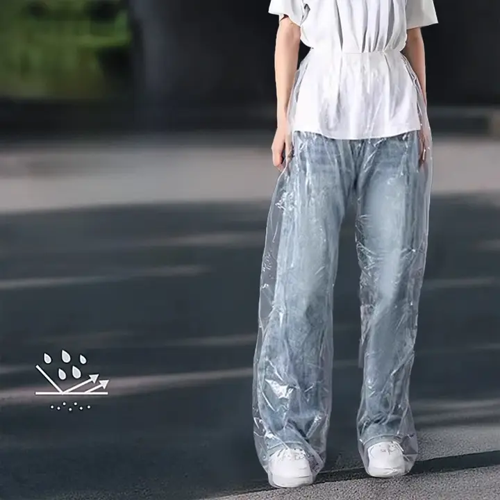 使い捨て防水雨パンツ【厚手・全身タイプ・男女兼用】（セットアップ対応）