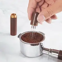 ステンレス製 コーヒー粉混ぜ器【ナッツウッド収納付き・粉砕器】