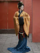 魏晋南北朝風 交領ドラゴンドレス【仿蜀锦・五点構成・神仙服】（セットアップ対応）
