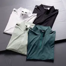 半ジップデザインの速乾ランニングTシャツ【通気性・長袖・アウトドア用】