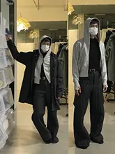 AirLolls ダブルジップフード付きパーカー【タイトフィット・高密度フリース・レッグライン強調】