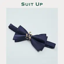 おしゃれなボルドーとブラックの蝶ネクタイ付き正装シャツ【結婚式用・フォーマル】