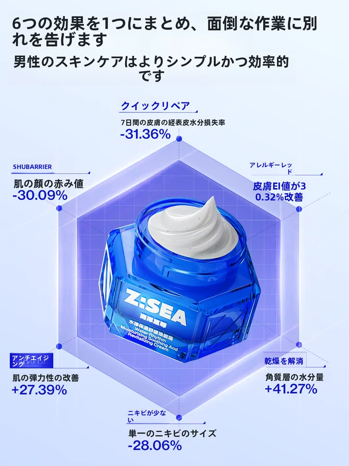 海洋エッセンスの保湿クリーム【男性用・しっとり感・肌引き締め効果】