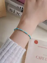 ターコイズとシルバーのブレスレット【シンプルデザイン・女性向け・おしゃれ】