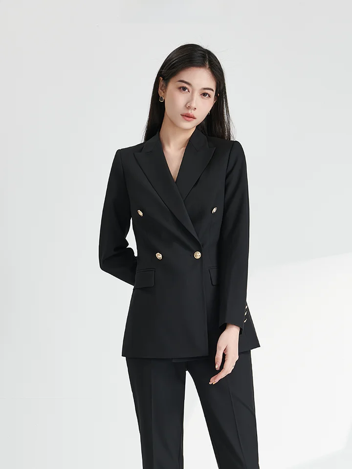 LINGMOON フィット感のある女性用スーツジャケット【ビジネス面接対応・高級感・フォーマル】