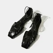 バンド付きオープントゥローマサンダル【フラット・フレンチスタイル・女性用】