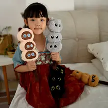 可愛い猫デザインの毛糸のぬいぐるみ【シールポイント・マッサージボール・プレゼントに最適】