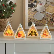 クリスマスオーナメント LEDナイトライト ヴィンテージ 置物 プレゼント 撮影用小物 インスタ映え ディスプレイ