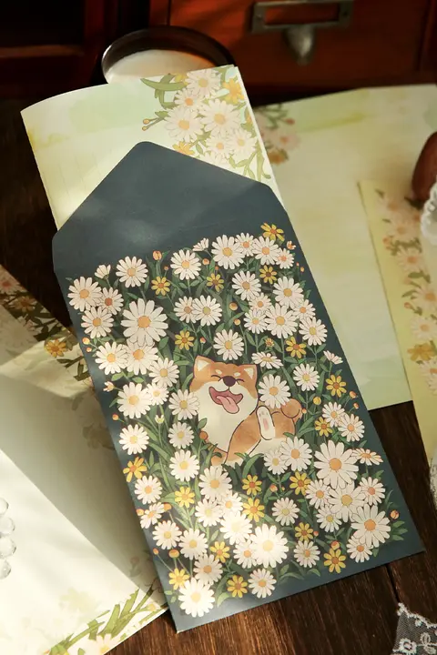 オリジナルレトロフラワーシリーズ便箋 スーツ