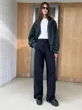 CountryMoment クリーンフィット軍用グリーンカーゴパンツ【ユニセックス・カジュアル・秋冬】