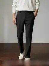 暖かい肌触りの男性用カジュアルパンツ【秋冬向け・保温・ストレートシルエット】