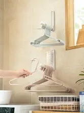 バルコニー用 折りたたみ式衣類収納ラック【穴あけ不要・多機能・省スペース】