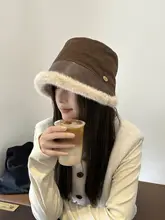 冬用毛糸のフラペ帽子【保温性・ヴィンテージスタイル・バケットハット】