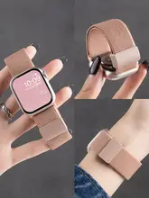 梅子編みデザインのiWatch用腕時計バンド【磁気留め具・スタイリッシュ・レディース対応】（セットアップ対応）