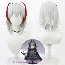 白色の立体的なウィッグ【明日方舟コスプレ用・呆毛デザイン・リアルスカルプ】
