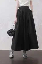 INGKO ブラックフリルデザインのミディスカート【バルーンシルエット・ダークスタイル】