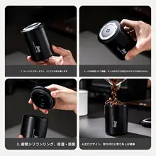 ミニバルブ付きコーヒー保存容器【携帯便利・アウトドア用・コンパクトデザイン】