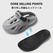 快適さを追求した 男性用穴あきサンダル【EVA素材・防臭・滑り止め・アウトドア用】