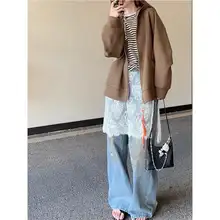 白色のネットレースのフレアスカート【春秋用・透け感・リボン付き】