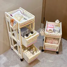 多機能移動式収納ラック【キャスター付き・フロアタイプ・マルチ収納】（セットアップ対応）