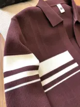 トリコロールデザインのメンズカーディガン【秋用・ カジュアルスタイル】（セットアップ対応）