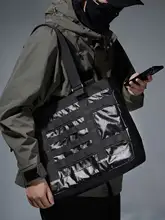 大容量トートバッグ【横型・ショルダー・通勤用・タクティカルデザイン】