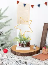 クリスマスツリー インテリア雑貨 アーティフィシャルフラワー スター 松ぼっくり LED ライトアップ 上品 玄関 お正月 迎春 ギフト